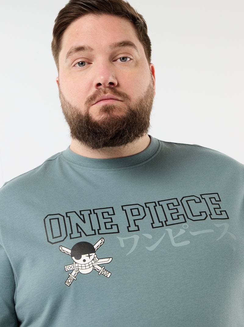 Camiseta 'One Piece' de manga corta Azul - Kiabi
