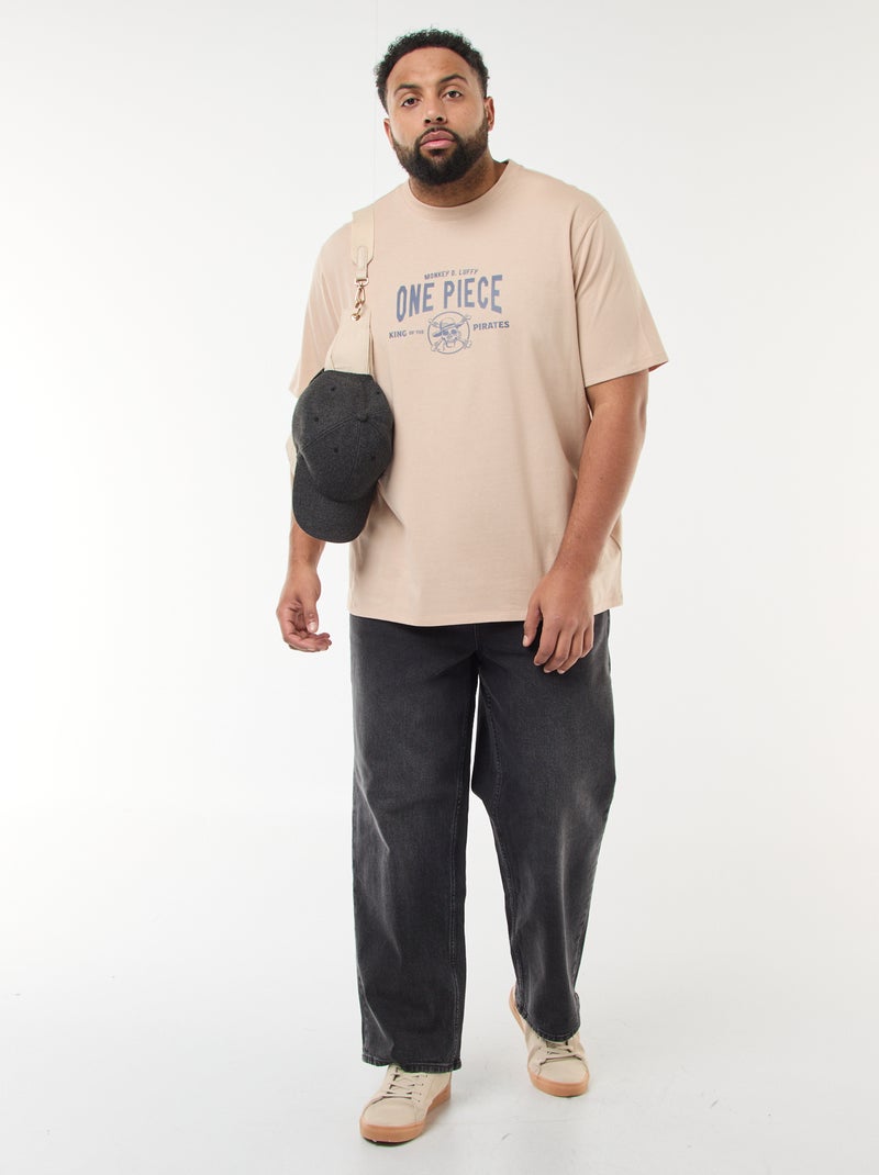 Camiseta 'One Piece' de manga corta Beige - Kiabi