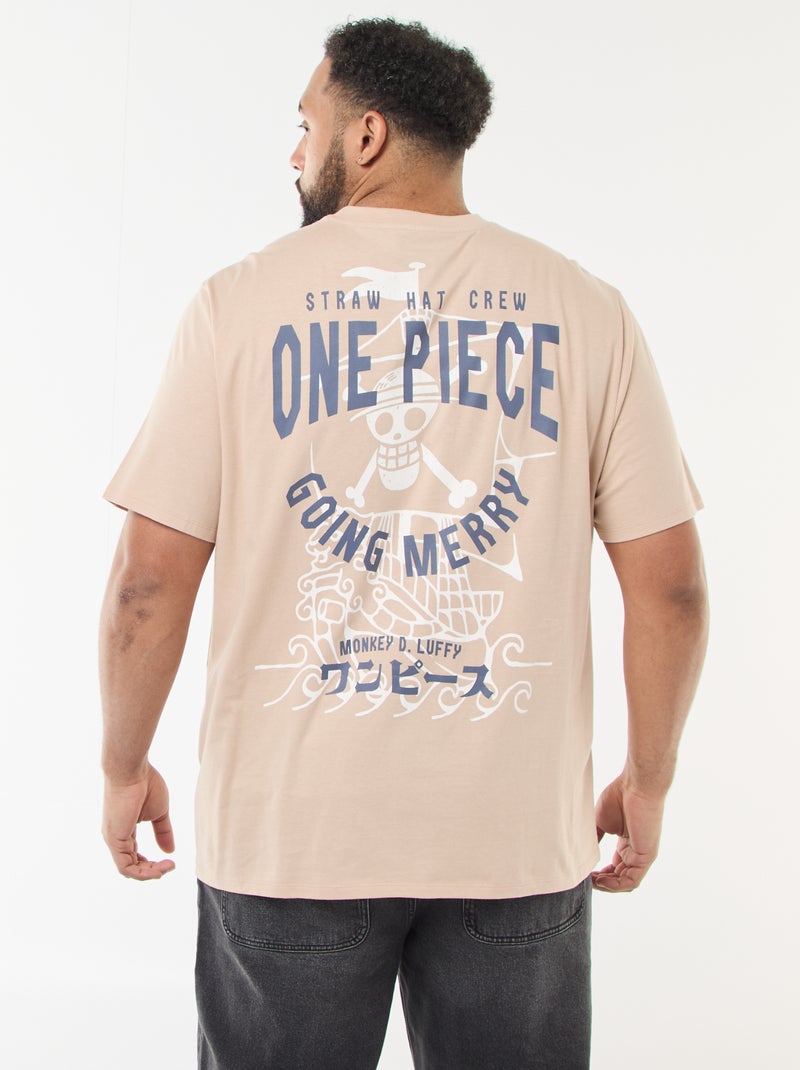 Camiseta 'One Piece' de manga corta Beige - Kiabi