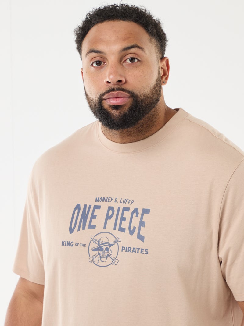 Camiseta 'One Piece' de manga corta Beige - Kiabi