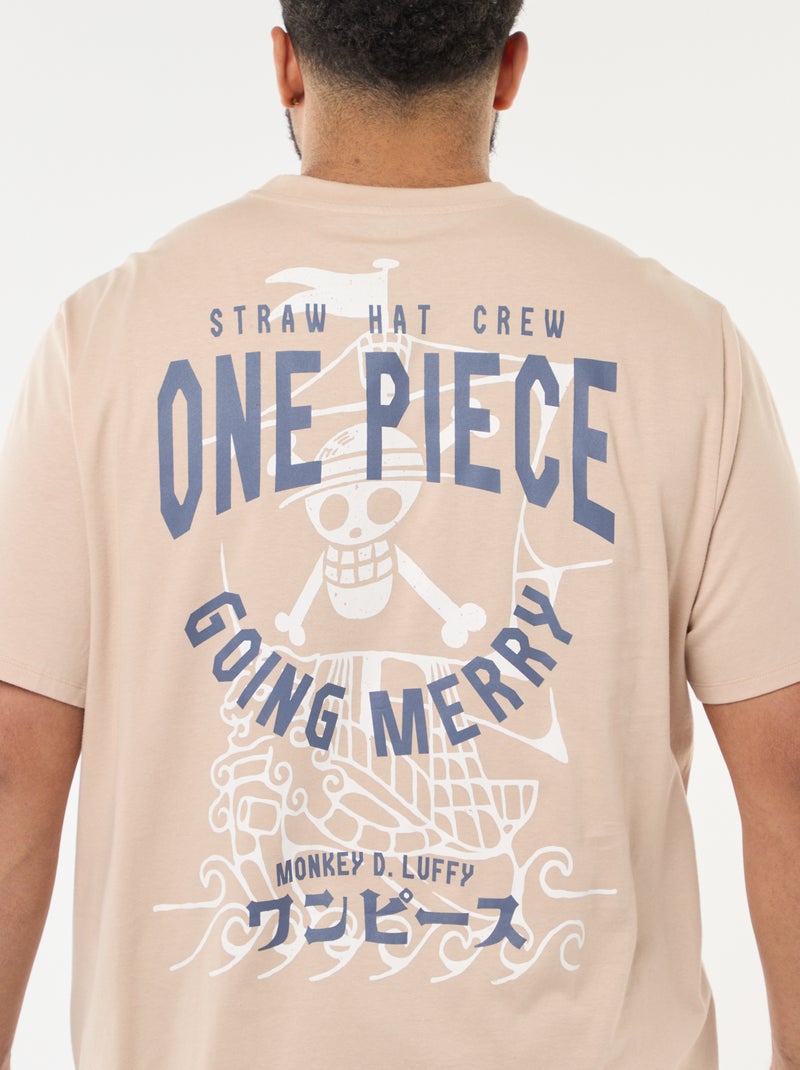 Camiseta 'One Piece' de manga corta Beige - Kiabi