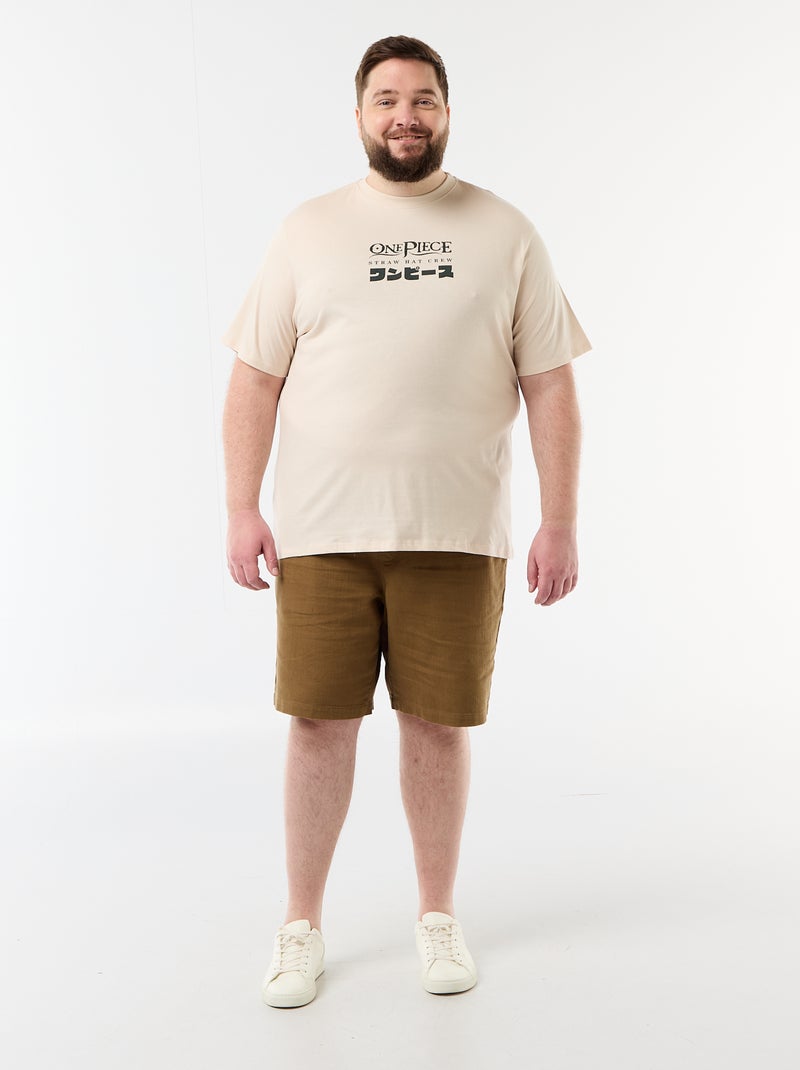 Camiseta 'One Piece' de manga corta Gris - Kiabi