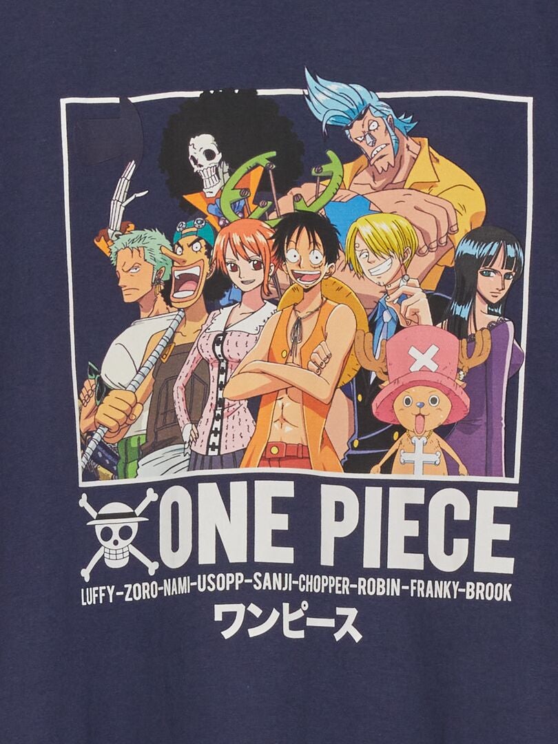 Camiseta 'One Piece' de manga corta negro iris - Kiabi