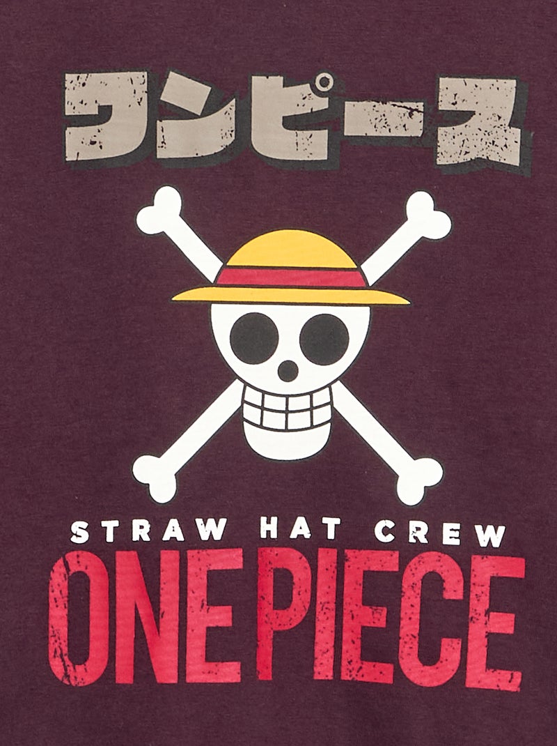 Camiseta 'One Piece' de manga larga Purpura - Kiabi