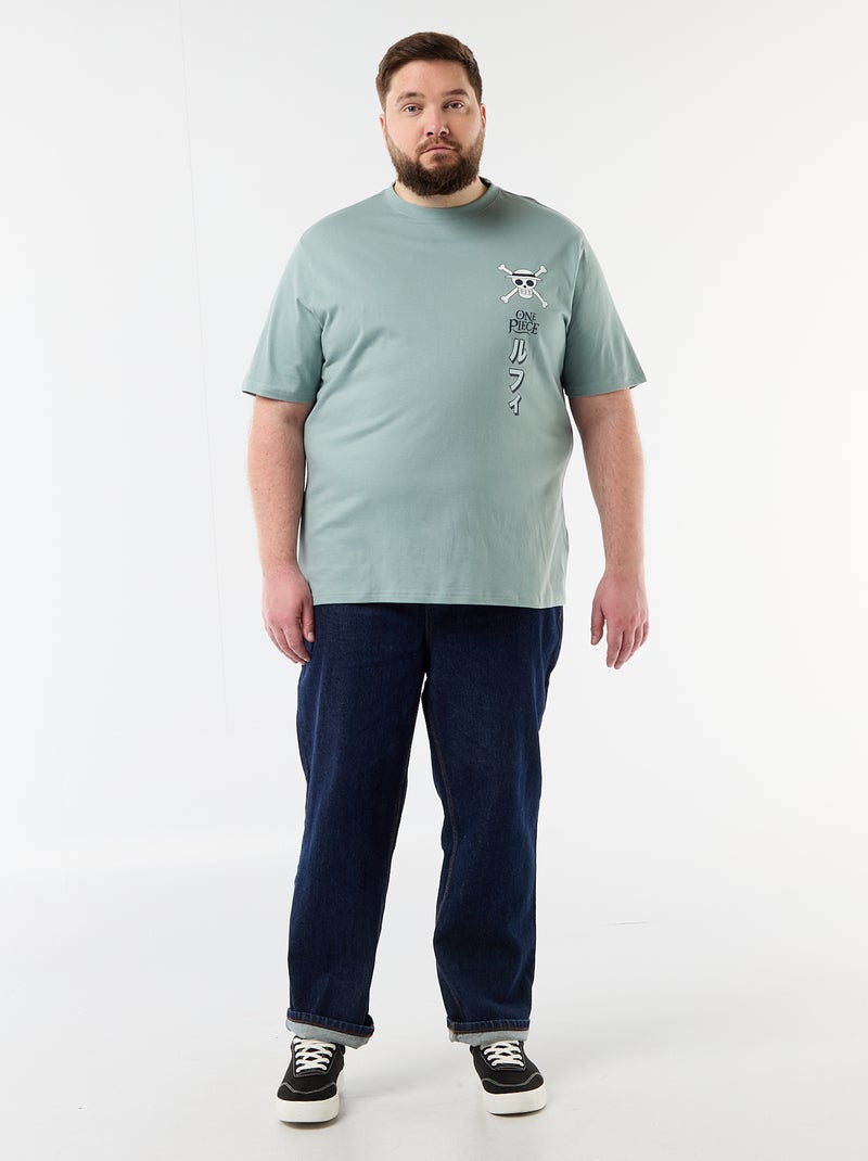 Camiseta 'One Piece' estampada por delante y por detrás Azul - Kiabi