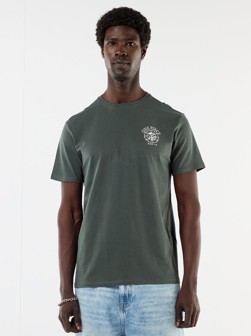 Camiseta 'One Piece' estampada por delante y por detrás Verde - Kiabi