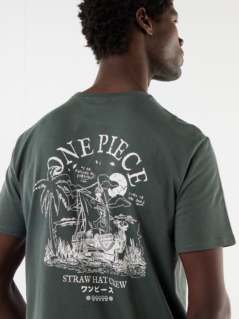 Camiseta 'One Piece' estampada por delante y por detrás Verde - Kiabi