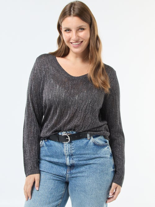 Camiseta 'ONLY CARMAKOMA' con hilos metalizados brillantes por toda la prenda - Kiabi