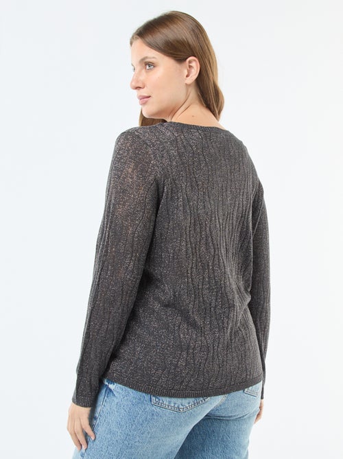 Camiseta 'ONLY CARMAKOMA' con hilos metalizados brillantes por toda la prenda - Kiabi