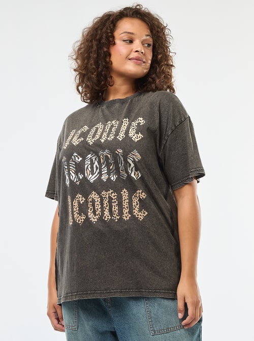 Camiseta 'Only Carmakoma' estampada de manga corta - Kiabi