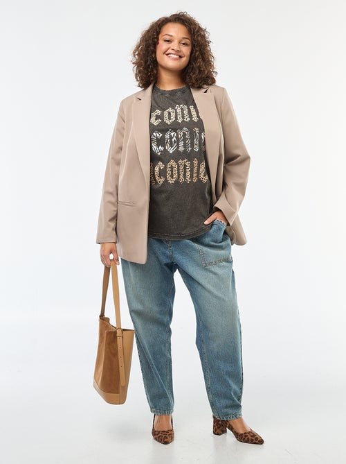 Camiseta 'Only Carmakoma' estampada de manga corta - Kiabi