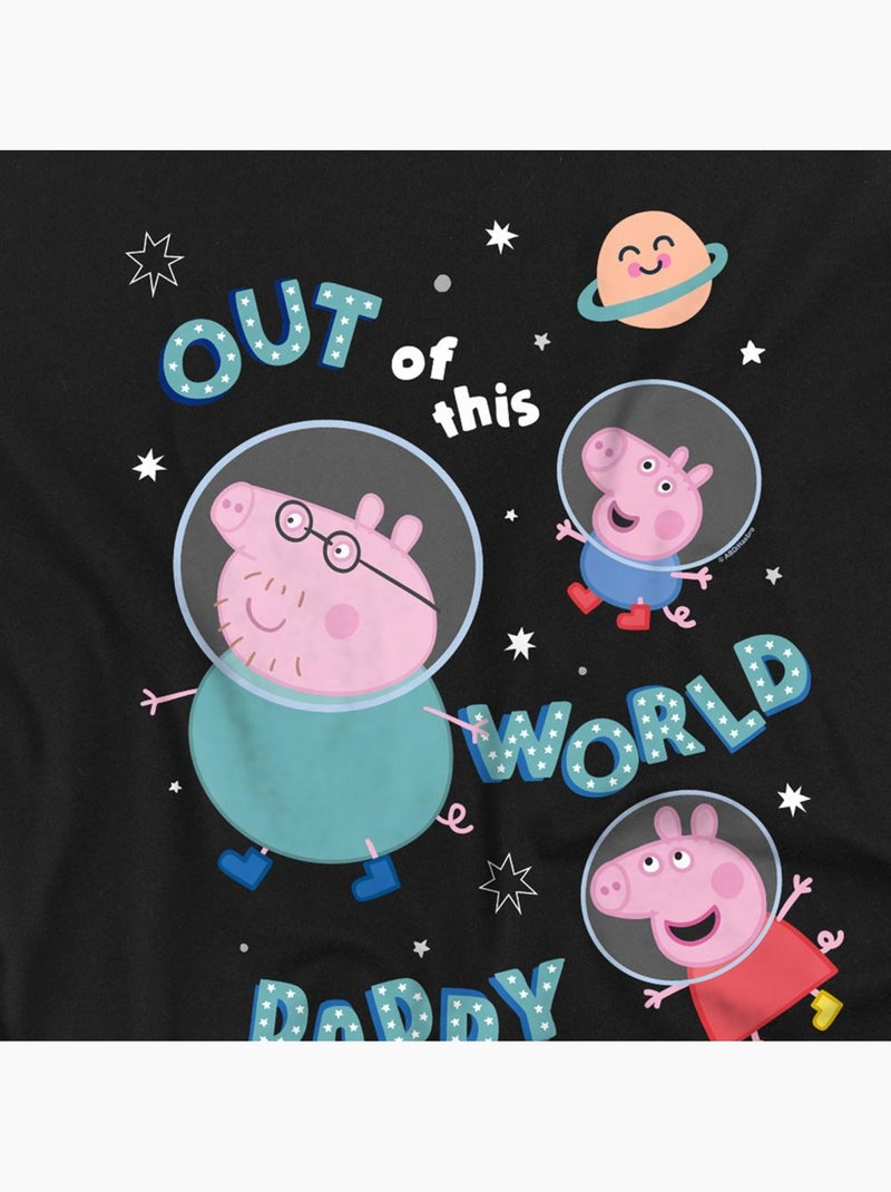 Camiseta out of this world de papá pig para adultos unisex - peppa pig Negro - Kiabi