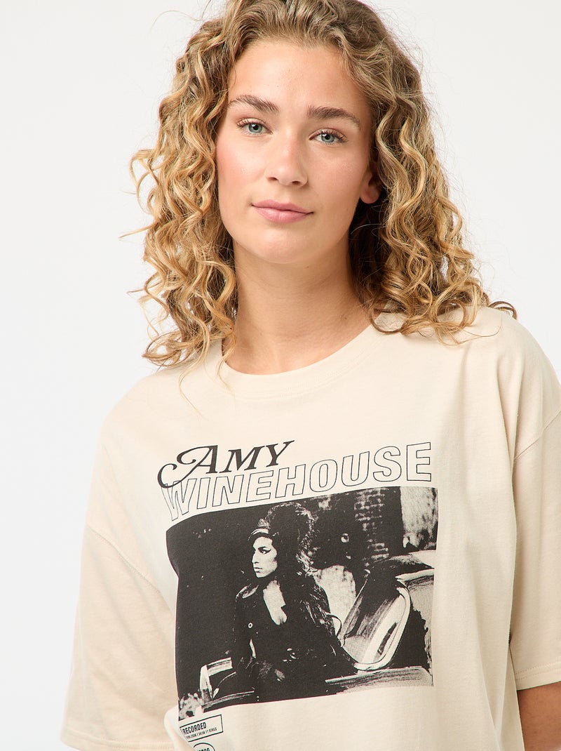 Camiseta oversize 'Amy Winehouse' Gris - Kiabi