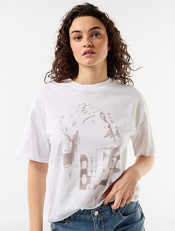 Camiseta oversize Billie Ellish de manga corta
