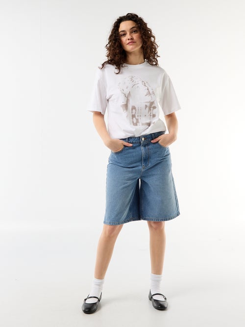 Camiseta oversize Billie Ellish de manga corta - Kiabi