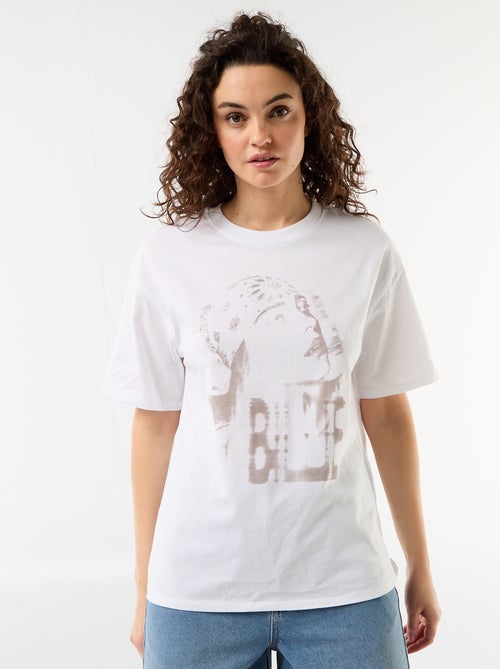Camiseta oversize Billie Ellish de manga corta - Kiabi