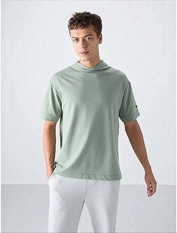 Camiseta oversize con capucha y manga corta tommy