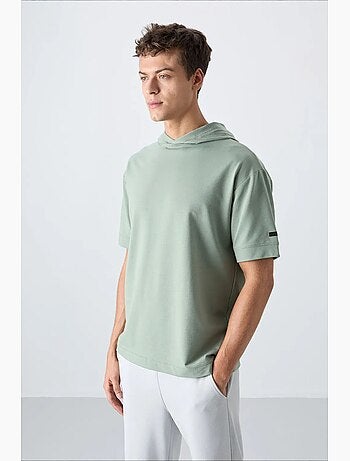 Camiseta oversize con capucha y manga corta tommy