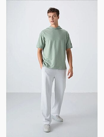 Camiseta oversize con capucha y manga corta tommy