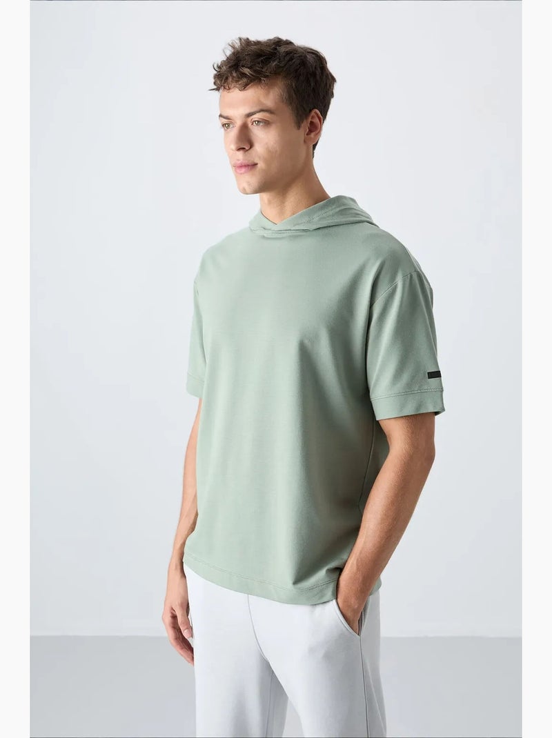Camiseta oversize con capucha y manga corta tommy Verde menta - Kiabi