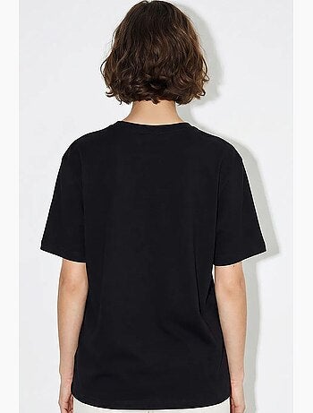 Camiseta oversize con cuello de pico y estampado lucci