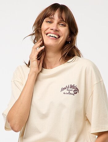 Camiseta oversize con estampado