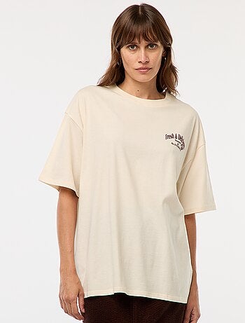 Camiseta oversize con estampado