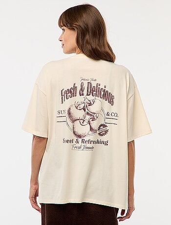 Camiseta oversize con estampado
