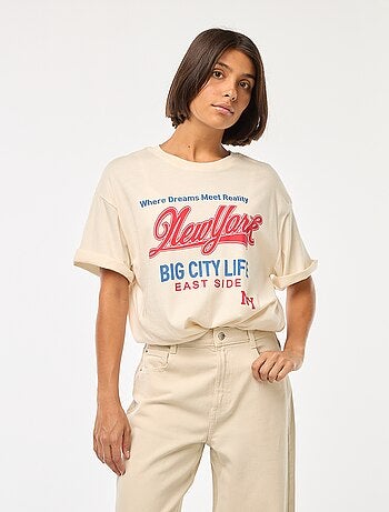 Camiseta oversize con estampado
