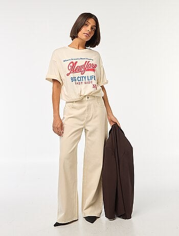 Camiseta oversize con estampado