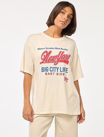 Camiseta oversize con estampado