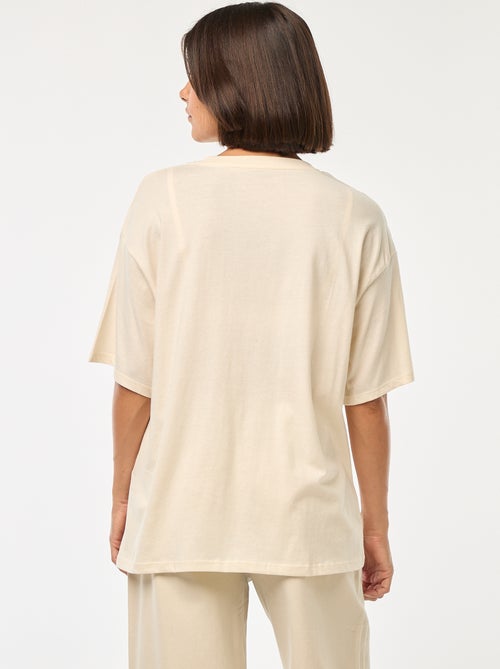 Camiseta oversize con estampado - Kiabi