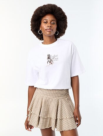 Camiseta oversize con estampado dálmata