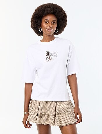 Camiseta oversize con estampado dálmata
