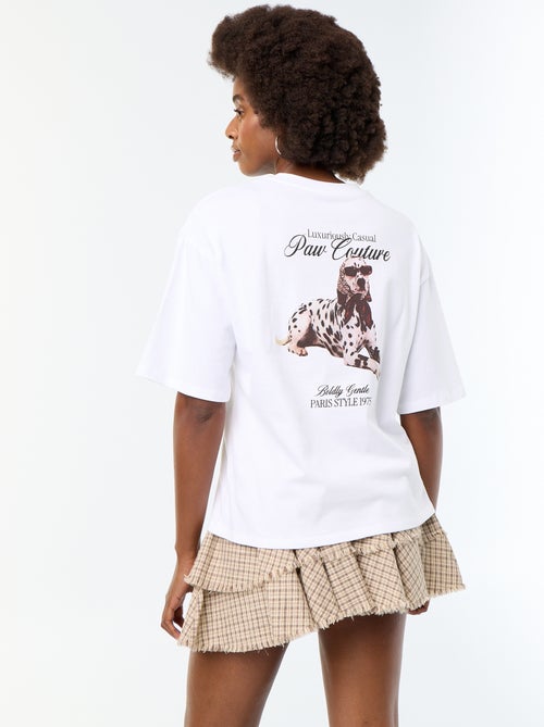 Camiseta oversize con estampado dálmata - Kiabi Camiseta oversize con estampado dálmata - Kiabi