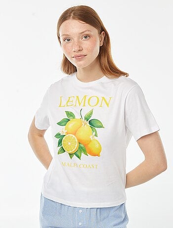 Camiseta oversize con estampado delantero