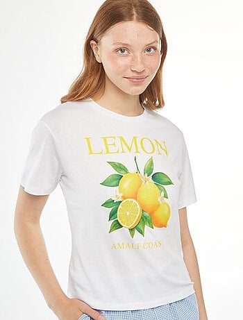 Camiseta oversize con estampado delantero