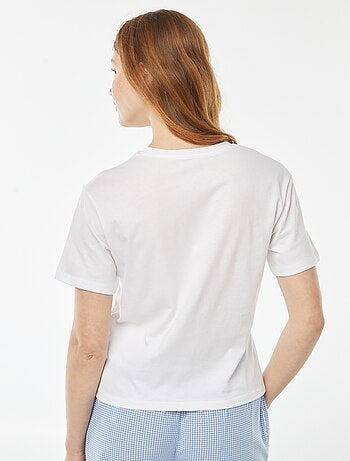 Camiseta oversize con estampado delantero