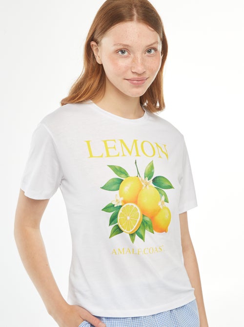 Camiseta oversize con estampado delantero - Kiabi