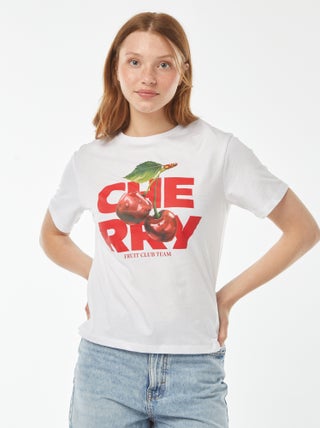 Camiseta oversize con estampado delantero