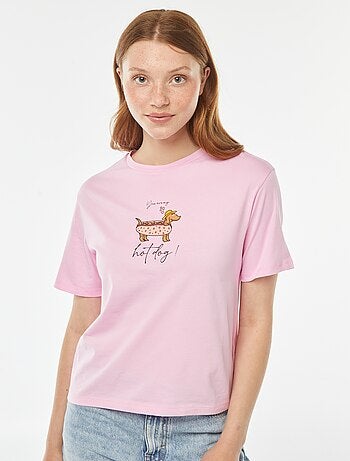 Camiseta oversize con estampado delantero