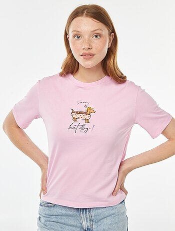 Camiseta oversize con estampado delantero