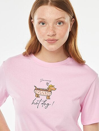 Camiseta oversize con estampado delantero