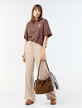 Camiseta oversize con estampado en la espalda