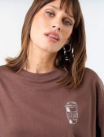 Camiseta oversize con estampado en la espalda