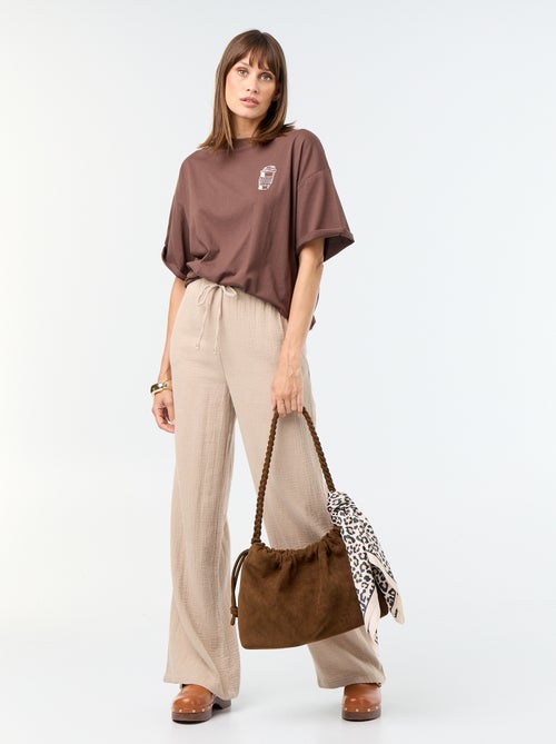 Camiseta oversize con estampado en la espalda - Kiabi Camiseta oversize con estampado en la espalda - Kiabi