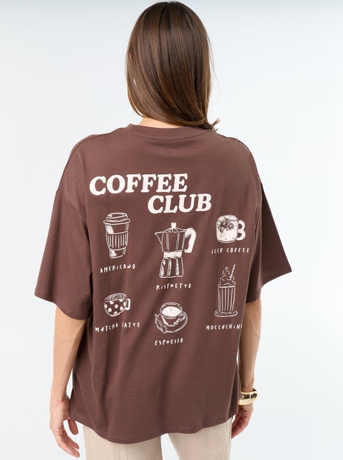 Camiseta oversize con estampado en la espalda - Kiabi Camiseta oversize con estampado en la espalda - Kiabi