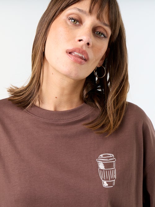 Camiseta oversize con estampado en la espalda - Kiabi Camiseta oversize con estampado en la espalda - Kiabi