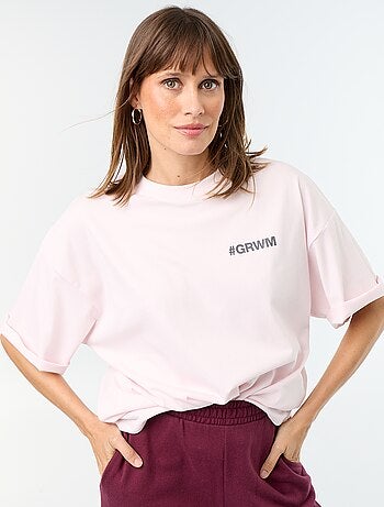 Camiseta oversize con estampado en la espalda