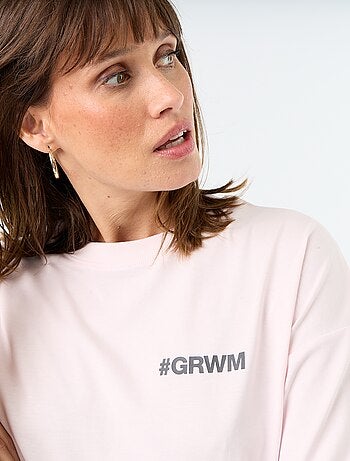 Camiseta oversize con estampado en la espalda